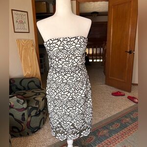 Forever New Strapless Black and White Dress